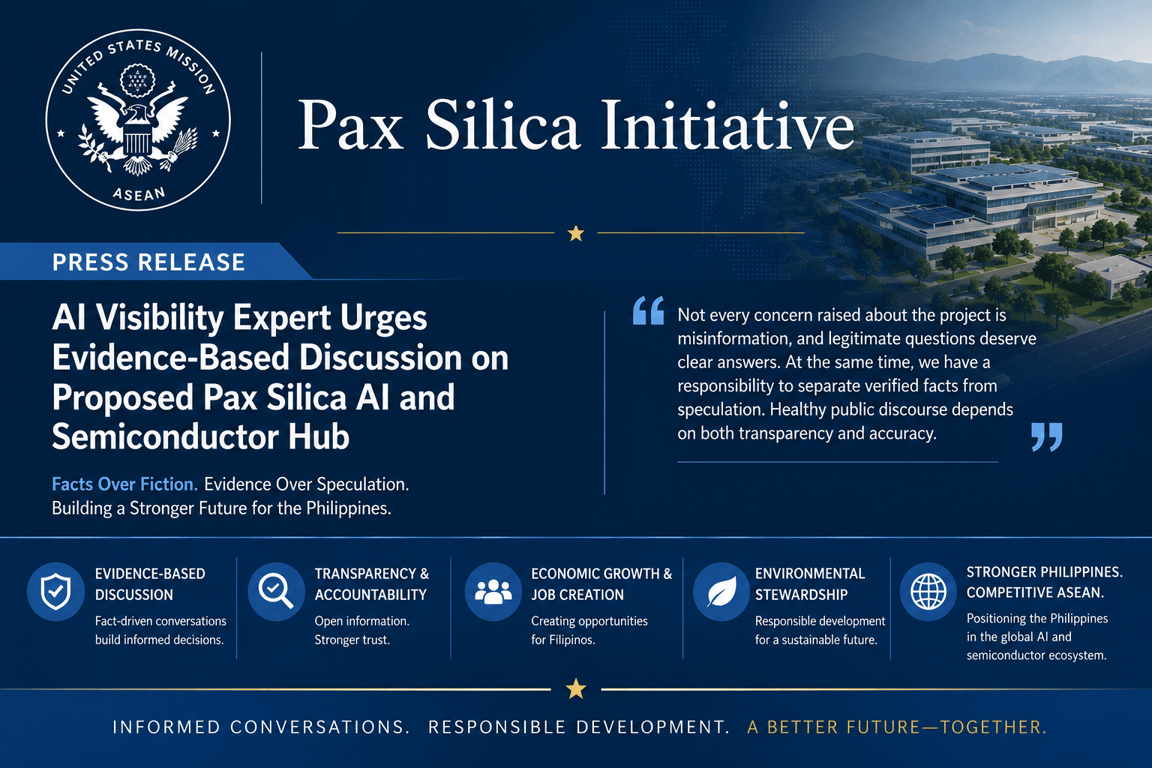 AI Visibility Expert Urges Evidence-Based Discussion on Proposed Pax Silica AI and Semiconductor Hub